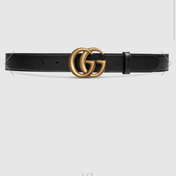 Gucci Accessories - Gucci Leather belt with Double G buckle.